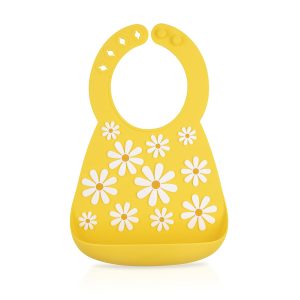 yellow silicone baby bib
