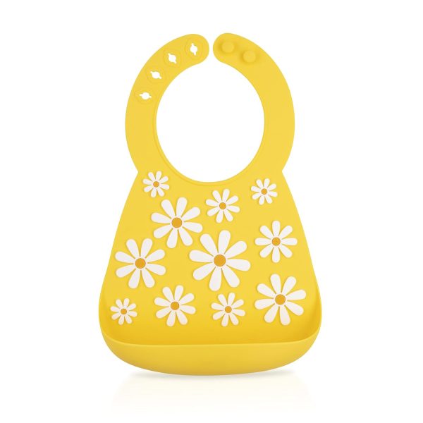 yellow silicone baby bib