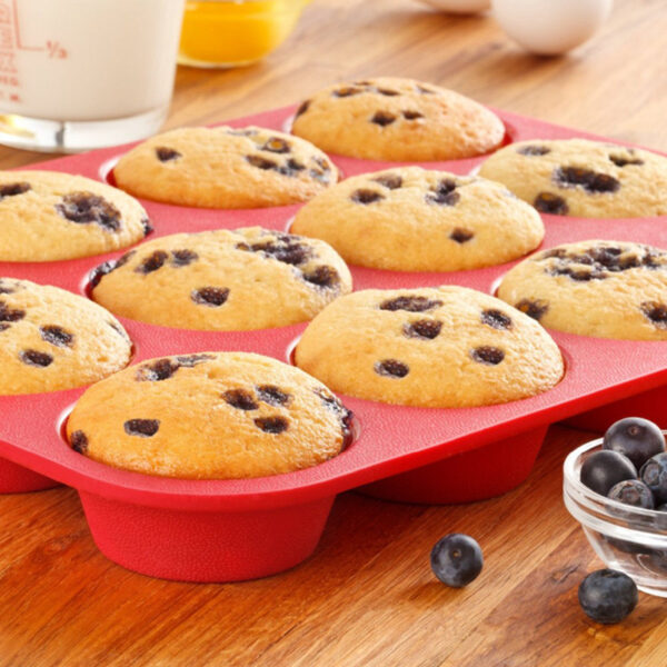 Customize Cupcake Mould Silicone 12 Cups Cake Muffin Mold Loaf Baking Pan Silicone Baking Tray Safe Bakeware Muffin Pan - Image 2
