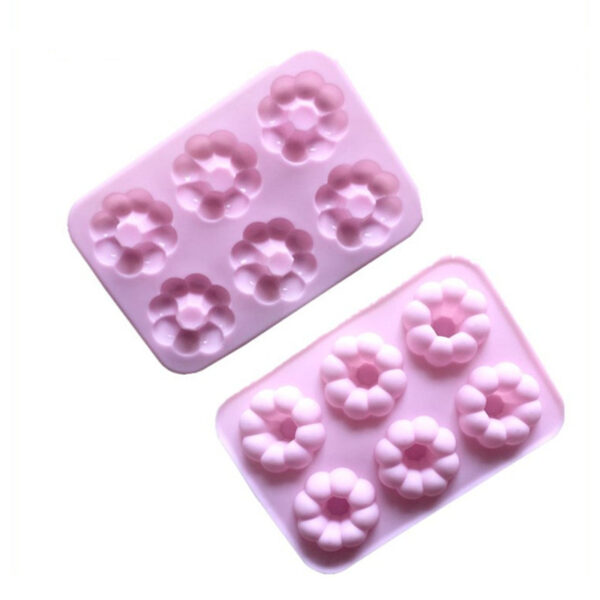 Custom 6-Cavity Cake Chocolate Jelly Pudding Dessert Mould Silicone Cake Baking Pan Donut Mold - Image 4