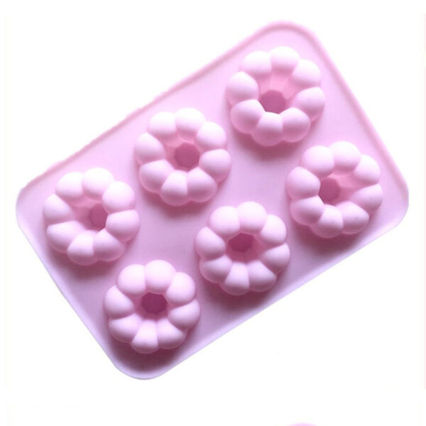 Custom 6-Cavity Cake Chocolate Jelly Pudding Dessert Mould Silicone Cake Baking Pan Donut Mold - Image 2