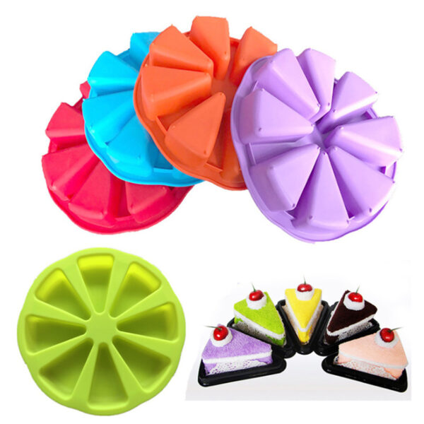Food Grade Silicone Pasteleria 8 Cavity Round Cake Pan Scone Baking Tools Cake Mold