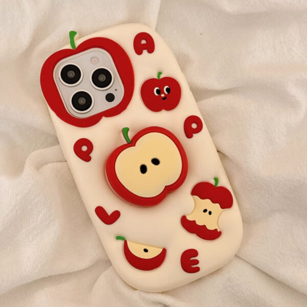3D Apple Case For iPhone 16 Case Anti-drop Silicone Mobile Phone Case for iPhone 16 15 14 13 12 Pro Max Protective Cover