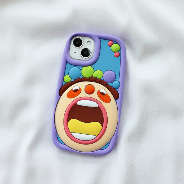 Shockproof Phone Case Silicone Soft Case 3D Big Mouth Boy Full Cover Protective Case for iPhone 14 15Pro Max - Image 2