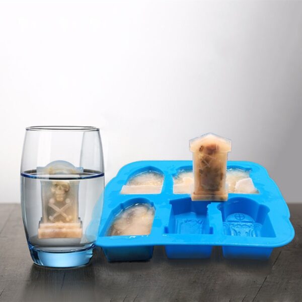 Halloween Silicone Ice Cube Tray and Coffin Silicone Ice Mold Tombstone Baking & Pastry Tools for Festive Decorations - Image 2