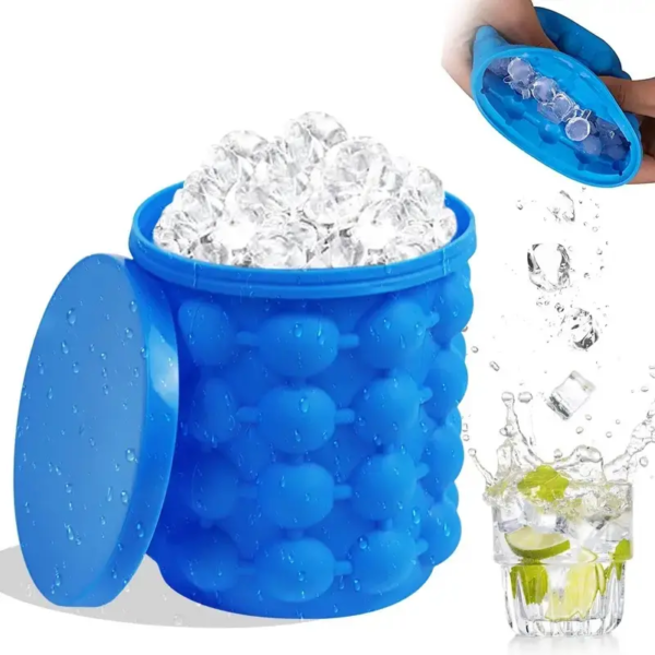 Silicone Ice Bucket, Ice Maker, Silicone Ice Cube Maker, Round Large Silicone Ice Wine Bucket - Image 2