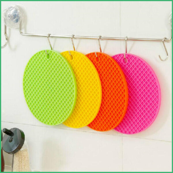 Kitchen Utensil Heat Resistant Honeycomb Mat Silicone Rubber Hot Pot Holder Mat Coaster - Image 2