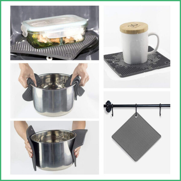Factory Customized Silicone Rubber Oven Heat-resistant Mat Table Placemat for Kitchenware - Image 3