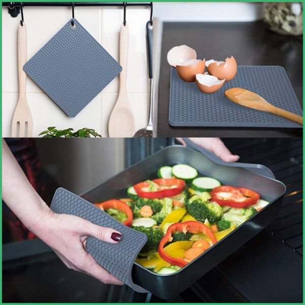 Factory Customized Silicone Rubber Oven Heat-resistant Mat Table Placemat for Kitchenware - Image 4