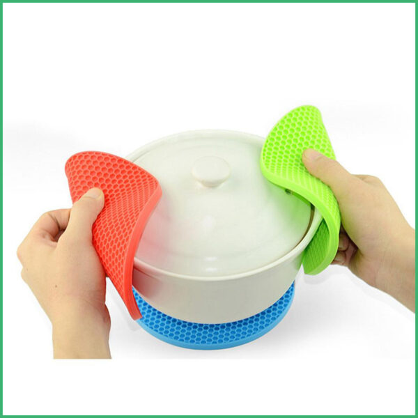 Kitchen Utensil Heat Resistant Honeycomb Mat Silicone Rubber Hot Pot Holder Mat Coaster - Image 4