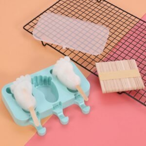 Silicone Ice Cream Mold for Kids Fun Cartoon Design Sustainable and Stocked Easy to Remove Ice Cream From Molds