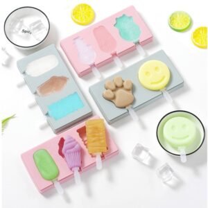 DIY Silicone Ice Cream Mold for Kids Fun Cartoon Design Sustainable and Stocked Easy to Remove