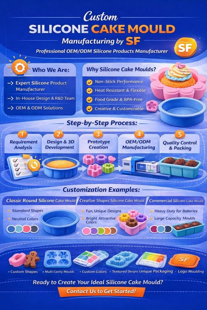 How SF Customizes High-Quality Silicone Cake Mould Solutions for Global Baking Brands